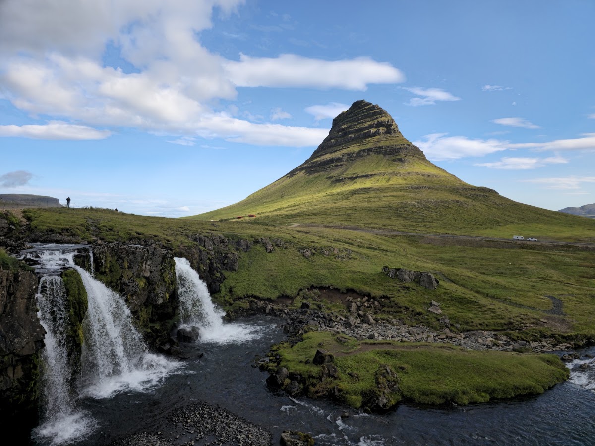 Kirkjufell mountain and Kirkjufellsfoss