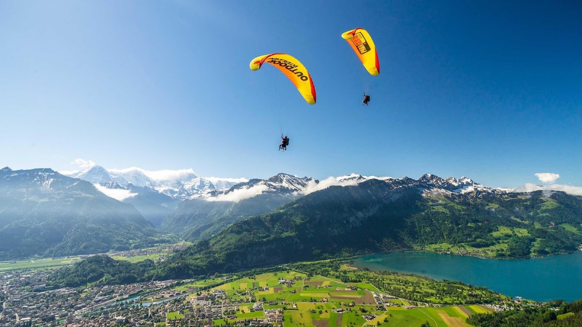 Paragliding over Interlaken